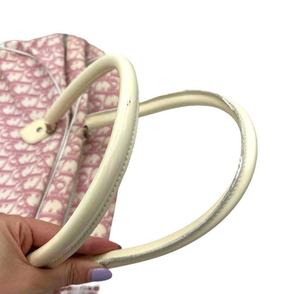 Vintage Christian Dior by John Galliano pink trotter monogram bowler bag - Picture 6 of 8